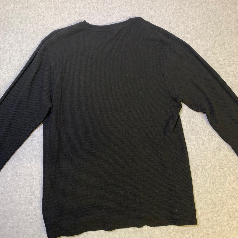 U.S. Polo Sleepwear Top‎ Mens XL Black Thermal Waffle Knit Long Sleeve Shirt - Picture 9 of 11